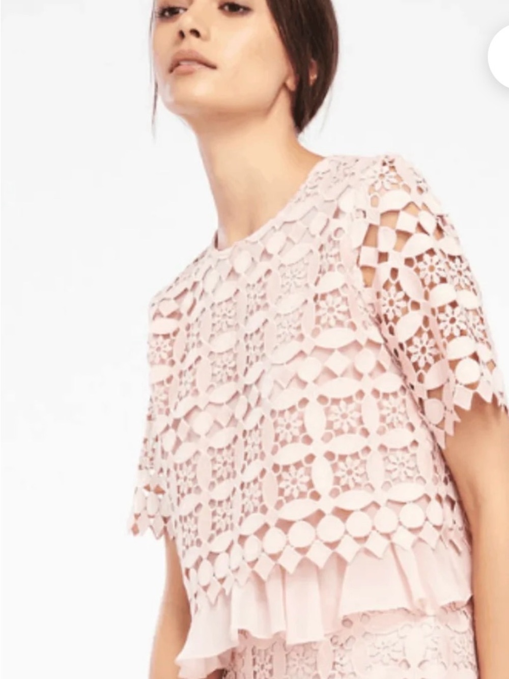 Sandro Light Link Lace two piece Blouse—GORGEOUS! Event-Summer-Feminine—Like New